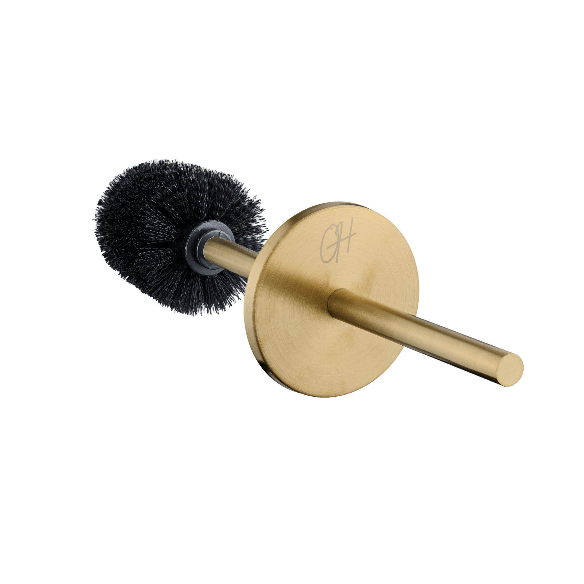 Hoogwaardige gouden wc borstel van Ostiumhome®, elegant en duurzaam vormgegeven

