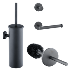 Stanio - Ensemble WC Gun Metal - 3 pièces