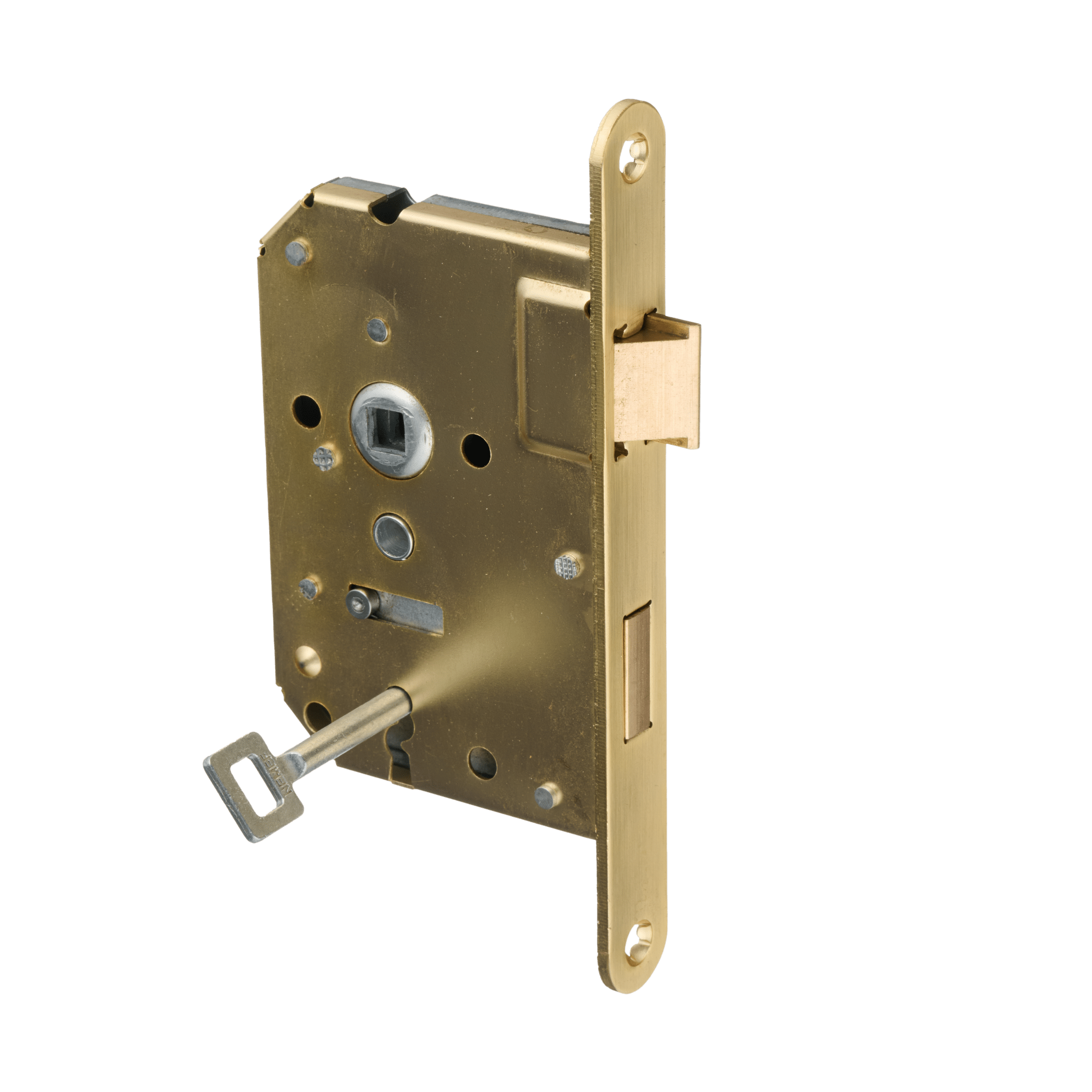 Sleutelgat-loopslot in goud van Ostiumhome® – hartafstand PC56 en elegante look, inclusief sleutel

