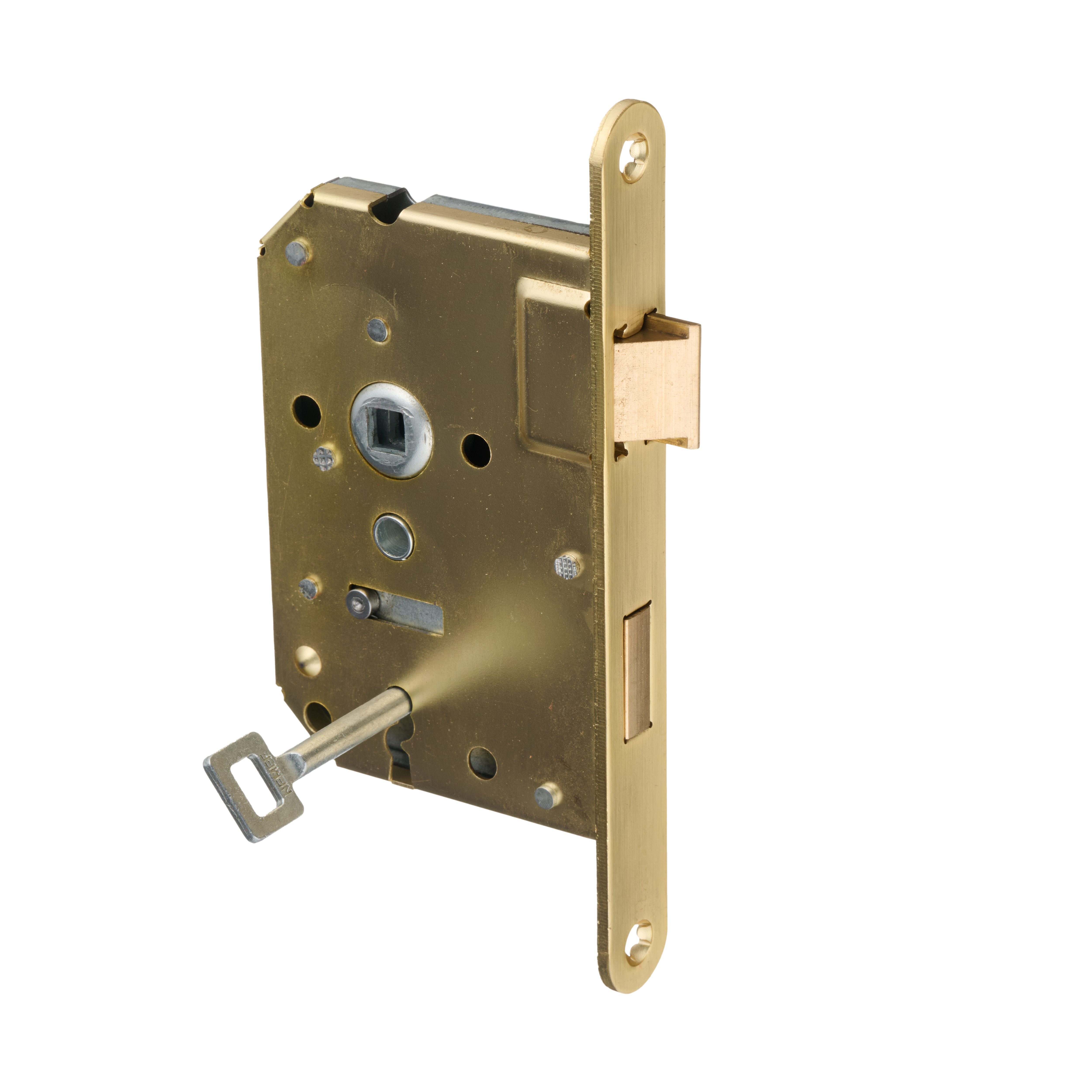 Sleutelgat-loopslot in goud van Ostiumhome® – hartafstand PC56 en elegante look, inclusief sleutel


