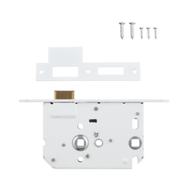 Bovenaanzicht van het witte wc-loopslot van Ostiumhome® (PC63) – inclusief bevestigingsset


