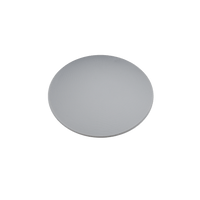 Ronde grijze deurstopper van zacht silicone, compact formaat, voorkomt beschadiging van deuren en muren
