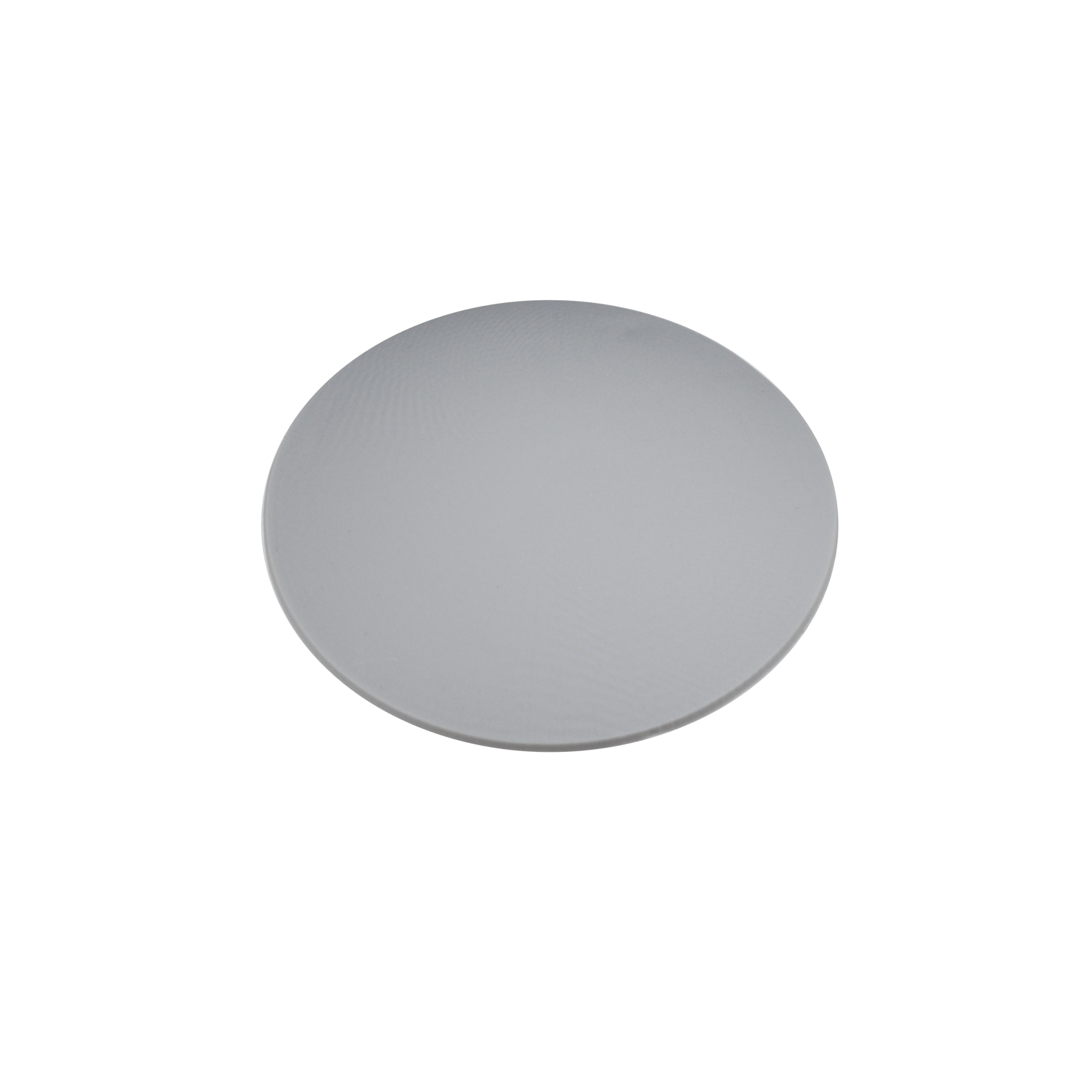 Ronde grijze deurstopper van zacht silicone, compact formaat, voorkomt beschadiging van deuren en muren