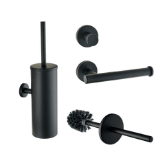 Stanio - Ensemble WC noir mat - 3 pièces