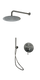 Terni - Einbau-Duschset - Gun Metal