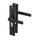 Veneto - Poignée de porte noire trou de cylindre droite longue plaque - PC 55 mm