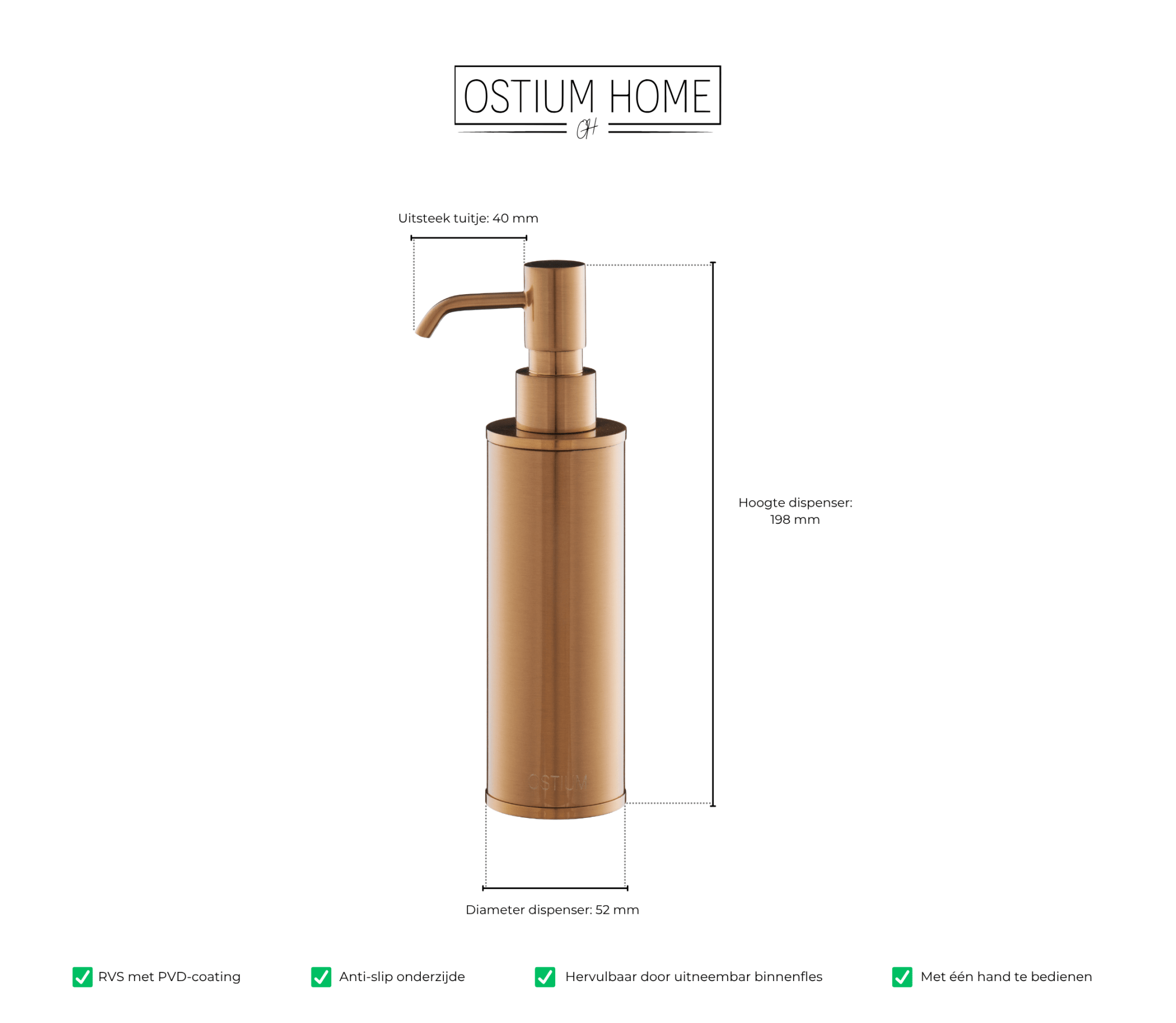 Saponi - Distributeur de savon - Bronze mat