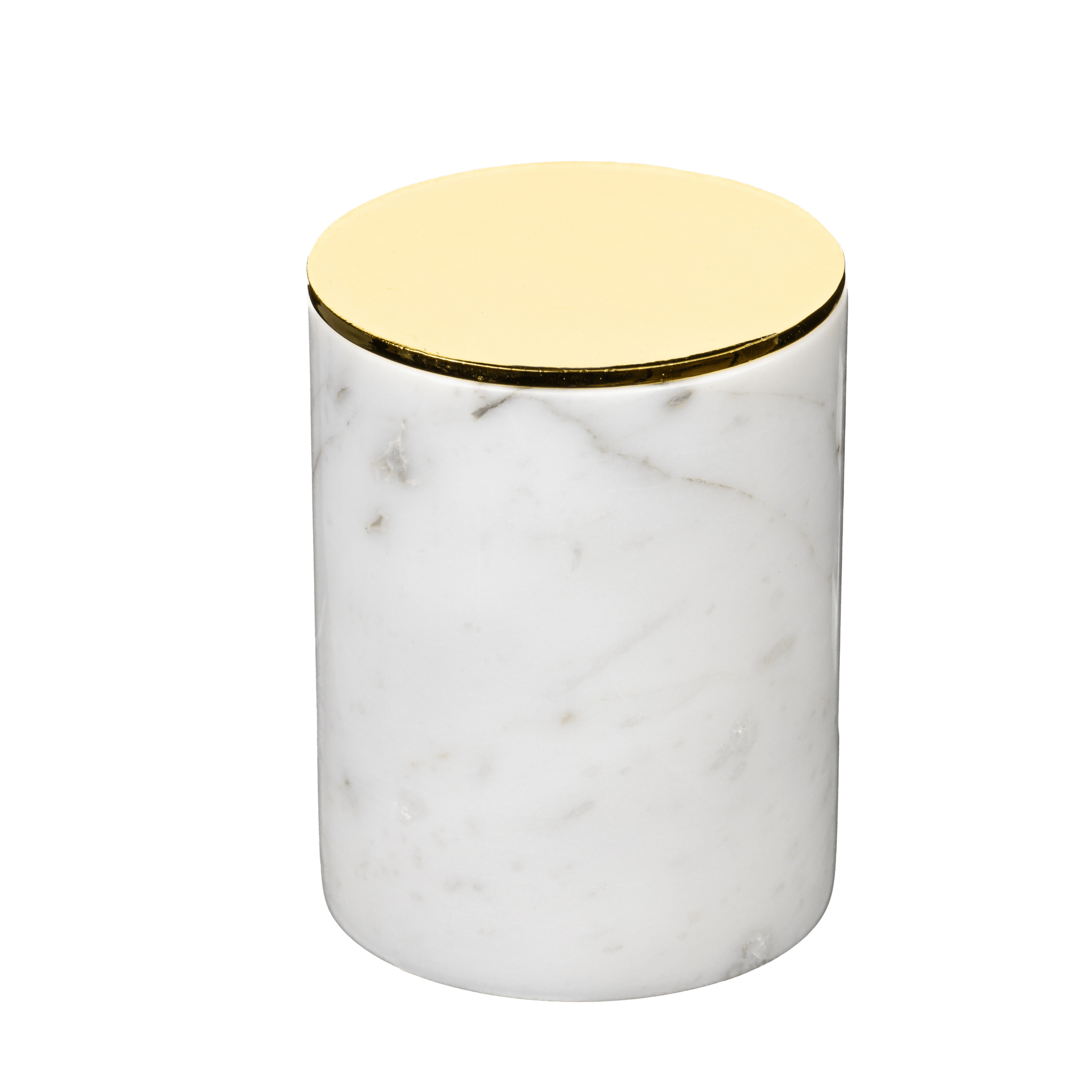 Photophore en marbre véritable blanc - bougeoir en marbre blanc