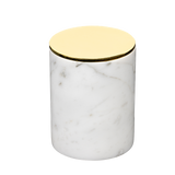 Teelichthalter aus weißem echtem Marmor - Kerzenhalter weißer Marmor