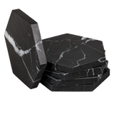 Sottobicchieri in marmo nero (5 pezzi)