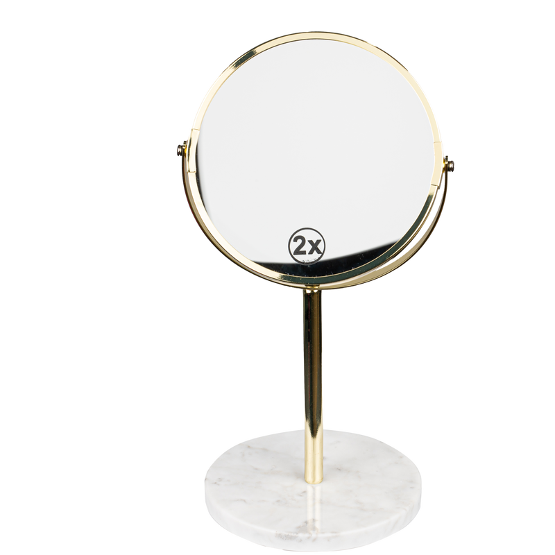 Wit echt marmeren make-up spiegel