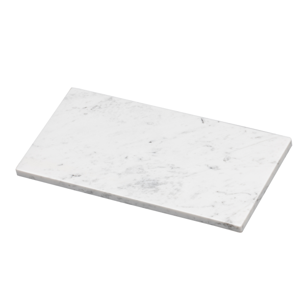 Weißes Servierbrett aus echtem Marmor