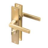 Deurklink met WC slot - Mat goud - 63mm