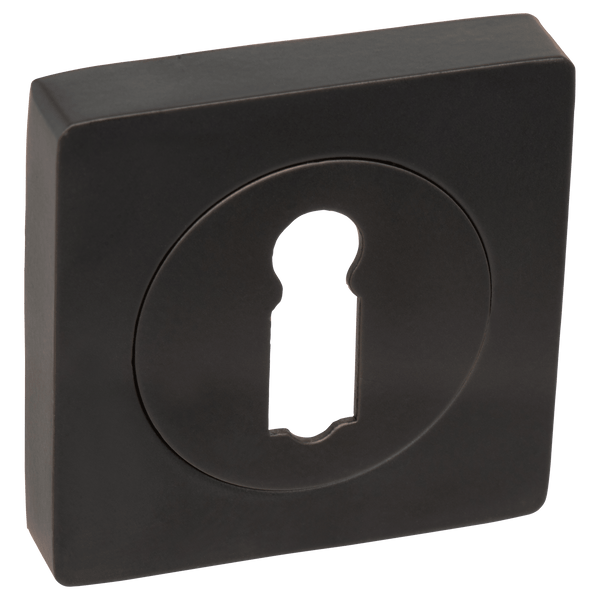 Rosetta Buco della serratura Nero Opaco Quadrato - Imperia