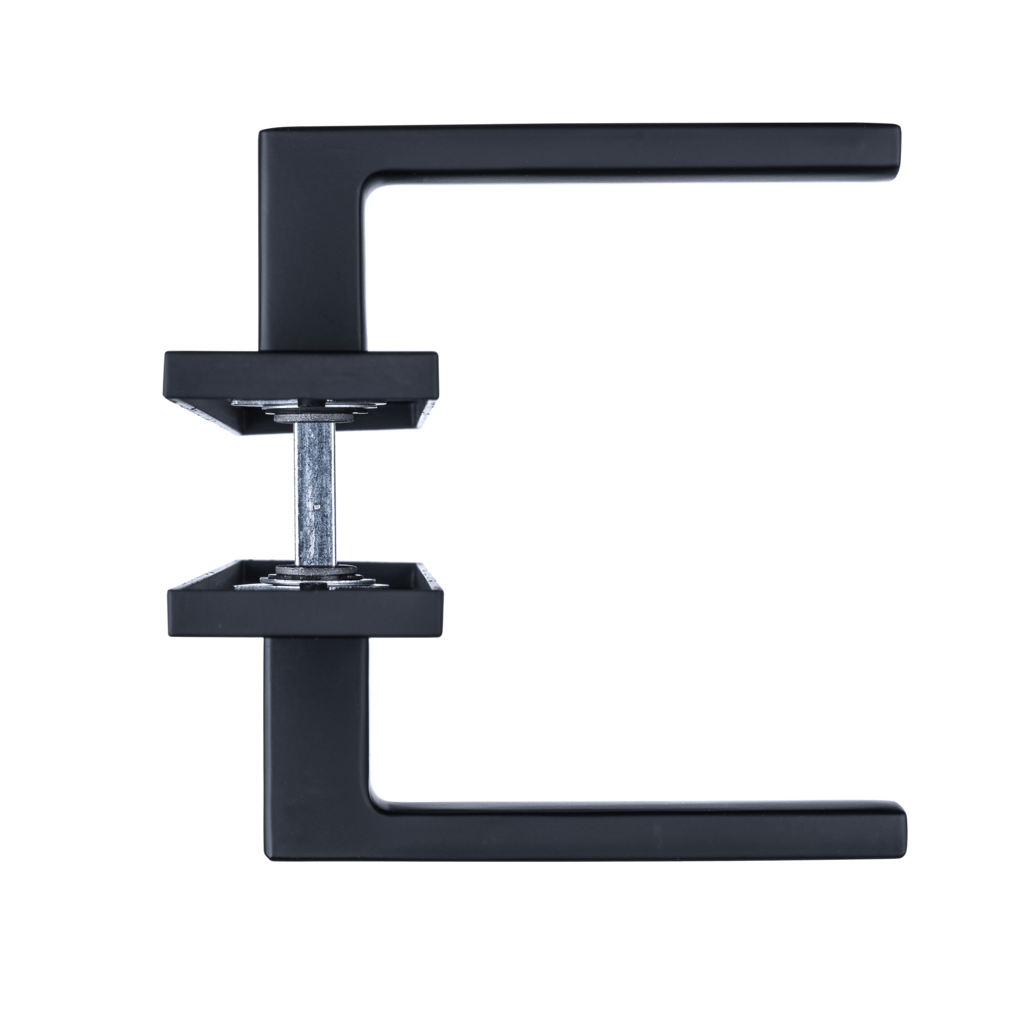 Universeel monteerbare mat zwarte Veneto WC-slot deurklink hartafstand 63 mm

